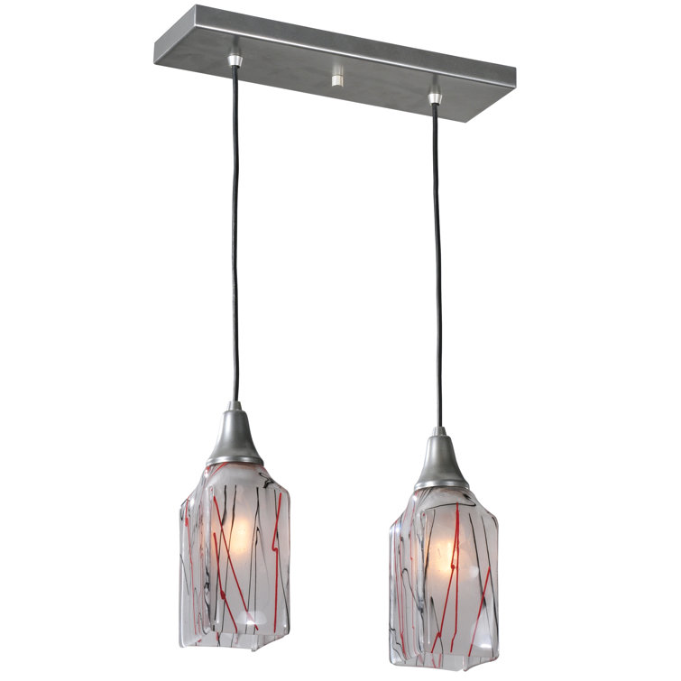 Black Globe LED 2-Light Indoor/Outdoor Island Pendant