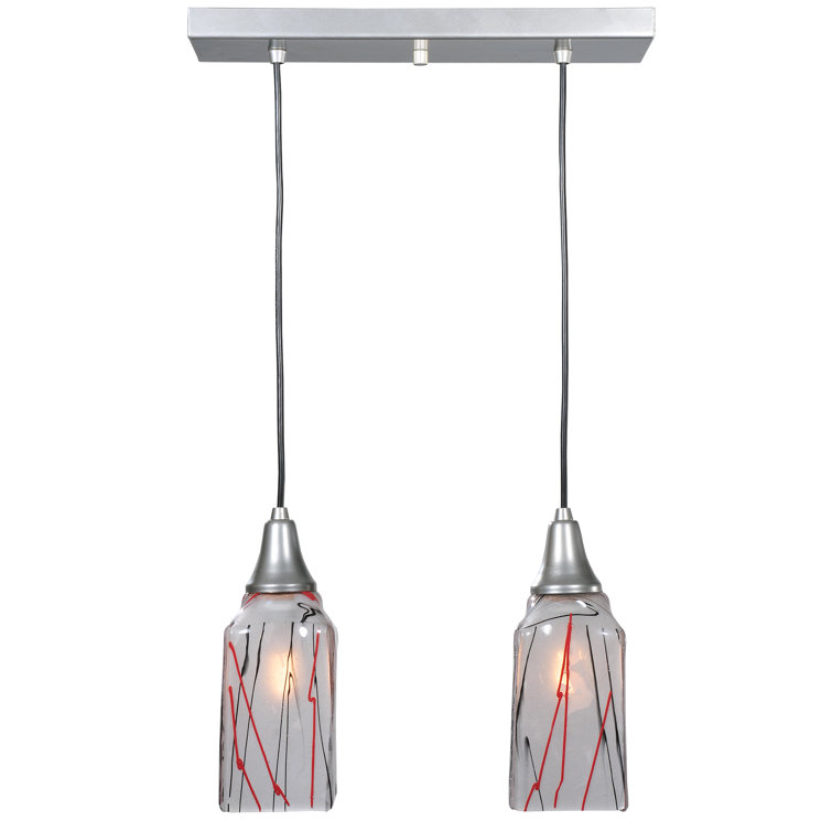 Black Globe LED 2-Light Indoor/Outdoor Island Pendant