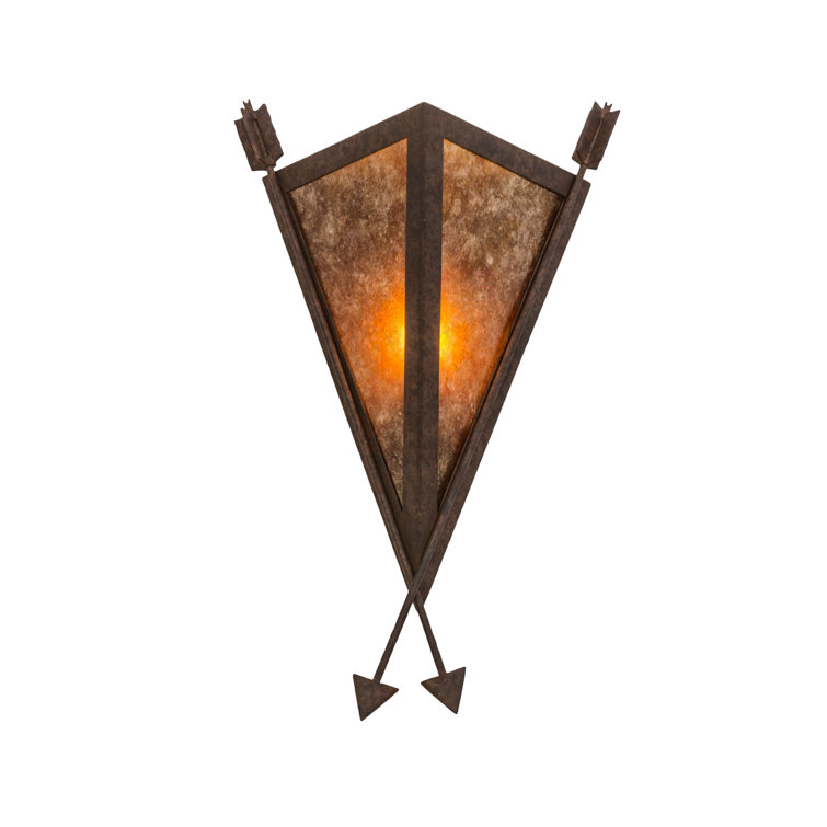 20'' Rusty Nail Nickel Arrowhead Shaped Dimmable Wall Sconce