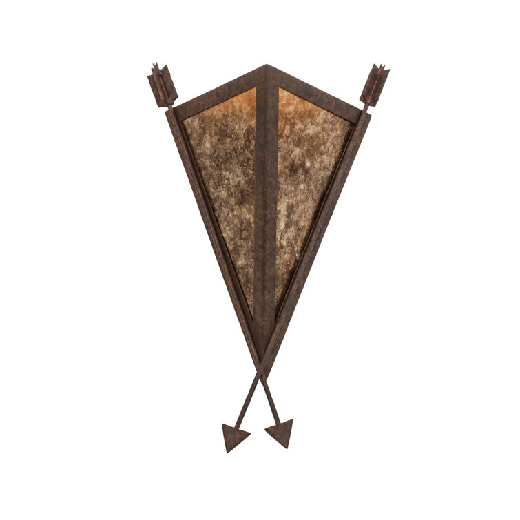 20'' Rusty Nail Nickel Arrowhead Shaped Dimmable Wall Sconce