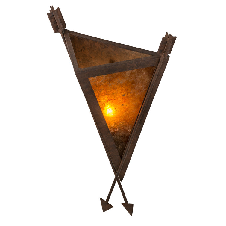 20'' Rusty Nail Nickel Arrowhead Shaped Dimmable Wall Sconce