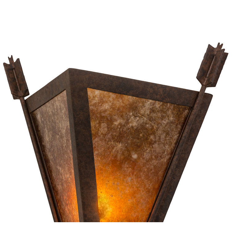 20'' Rusty Nail Nickel Arrowhead Shaped Dimmable Wall Sconce