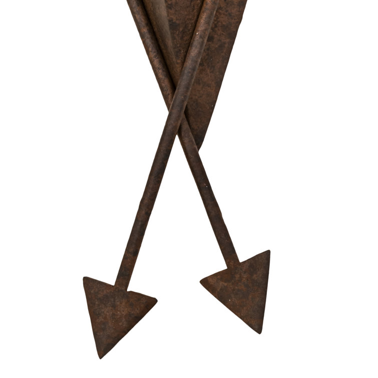 20'' Rusty Nail Nickel Arrowhead Shaped Dimmable Wall Sconce