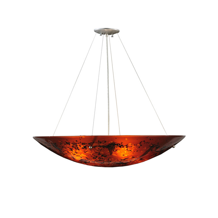 Metro Fusion 4-Light Brushed Nickel & Glass Indoor/Outdoor Pendant