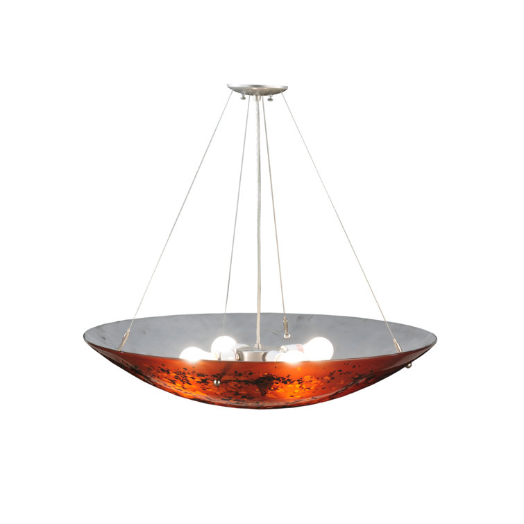 Metro Fusion 4-Light Brushed Nickel & Glass Indoor/Outdoor Pendant
