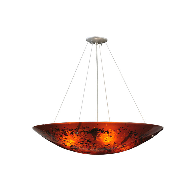 Metro Fusion 4-Light Brushed Nickel & Glass Indoor/Outdoor Pendant