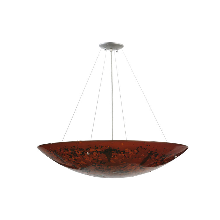 Metro Fusion 4-Light Brushed Nickel & Glass Indoor/Outdoor Pendant