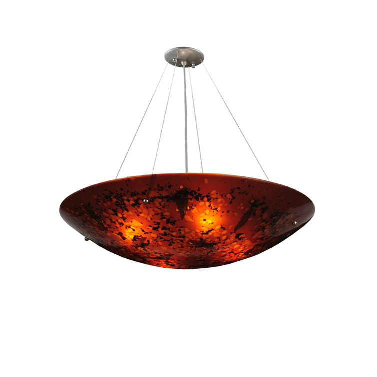 Metro Fusion 4-Light Brushed Nickel & Glass Indoor/Outdoor Pendant