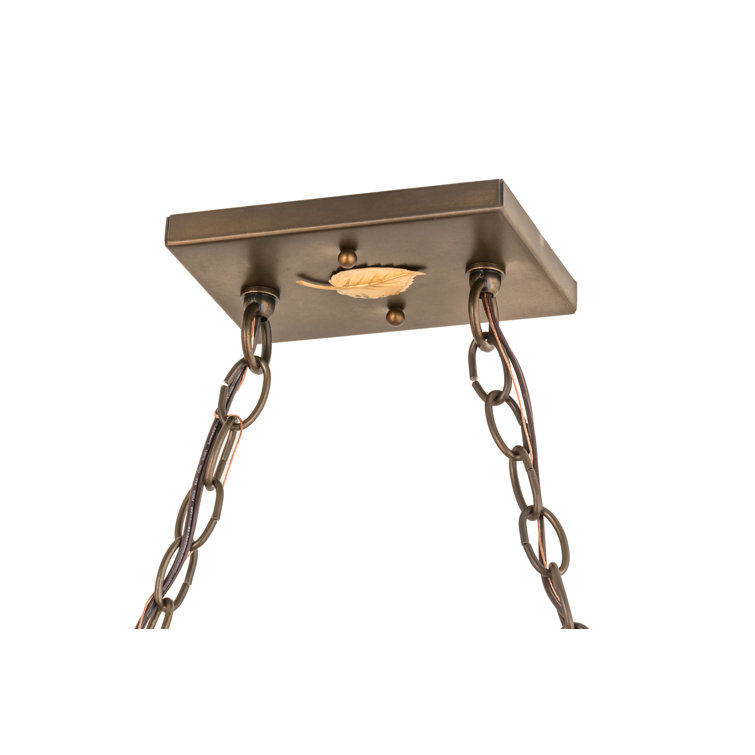 Antique Copper and Amber 6-Light Farmhouse Pendant