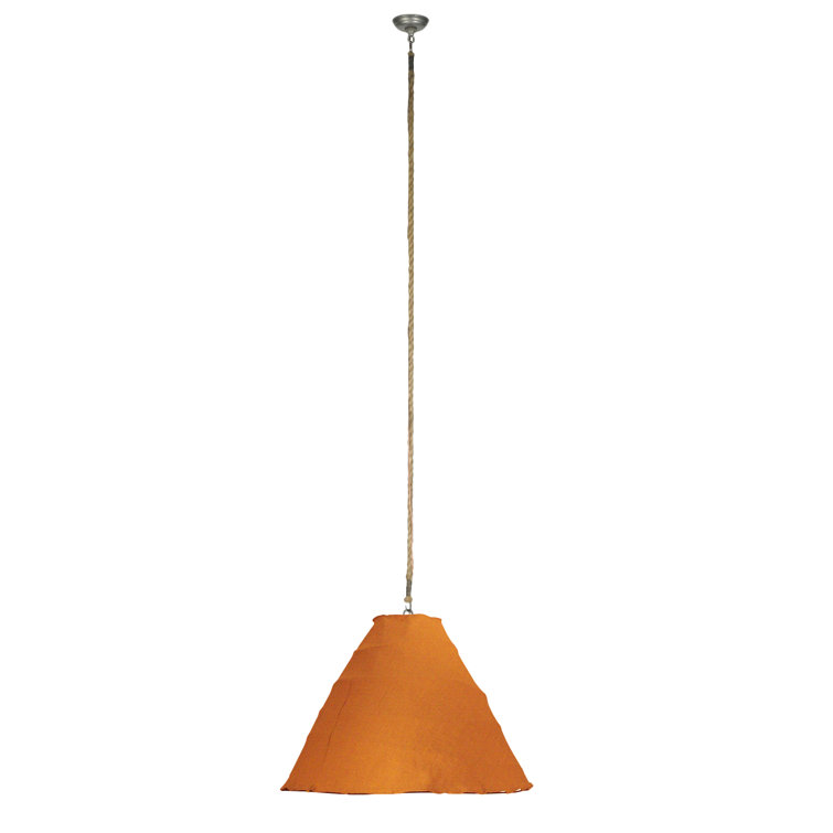 Cinnamon Burlap Textured 3-Light Pendant in Oil Rubbed Bronze