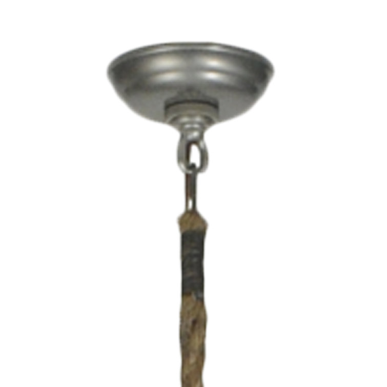 Cinnamon Burlap Textured 3-Light Pendant in Oil Rubbed Bronze