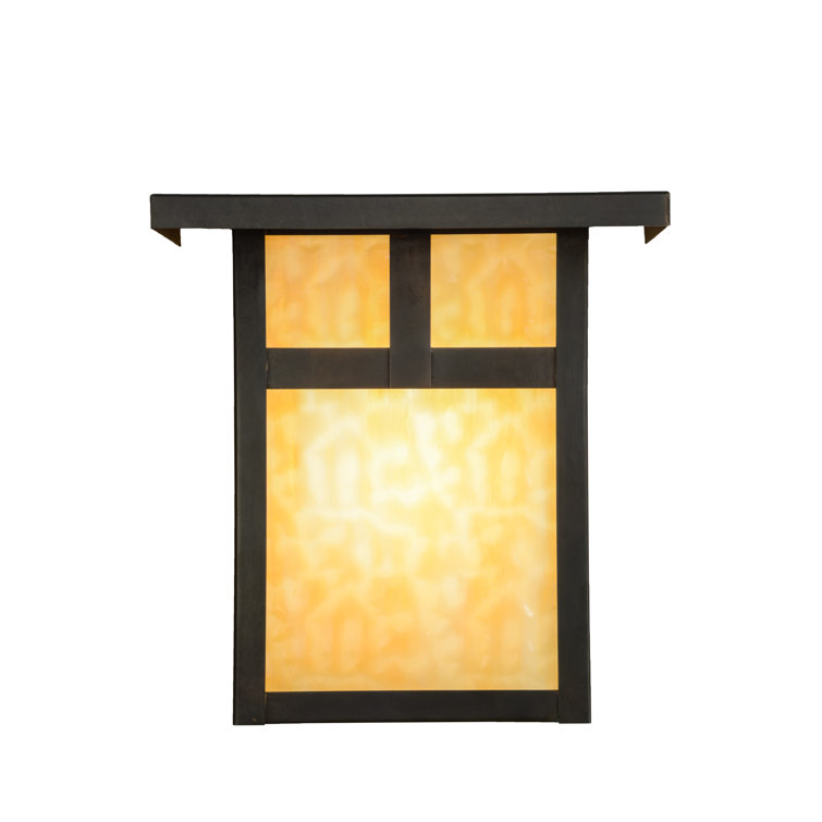 Hyde Park 12.5" Handcrafted Solid Brass Mission Wall Sconce
