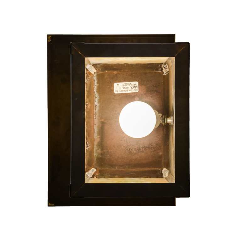 Hyde Park 12.5" Handcrafted Solid Brass Mission Wall Sconce
