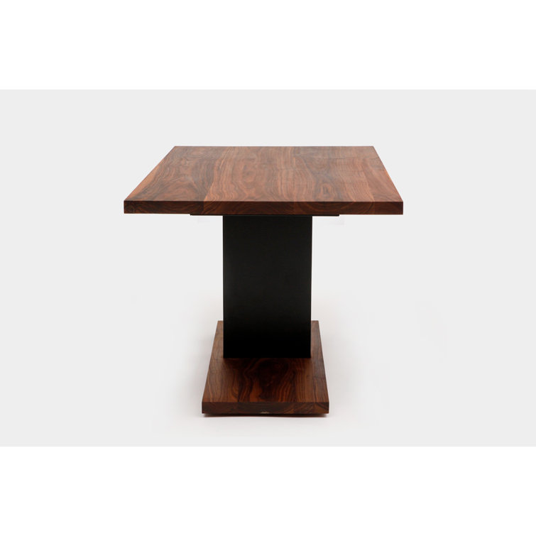 Contemporary Oak Wood Rectangular Dining Table for 6