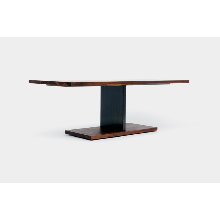 Contemporary Oak Wood Rectangular Dining Table for 6