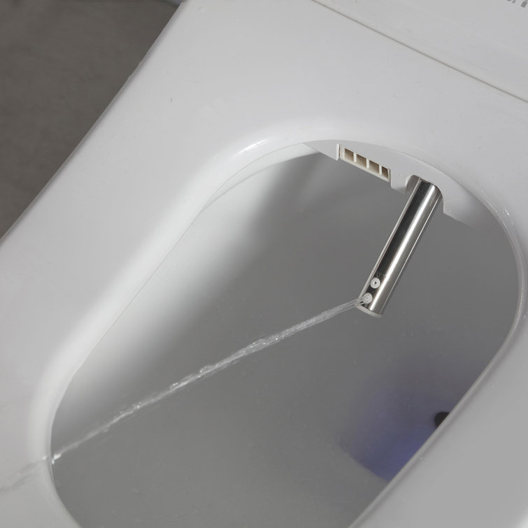 Calero White Electric Bidet Elongated Toilet Seat