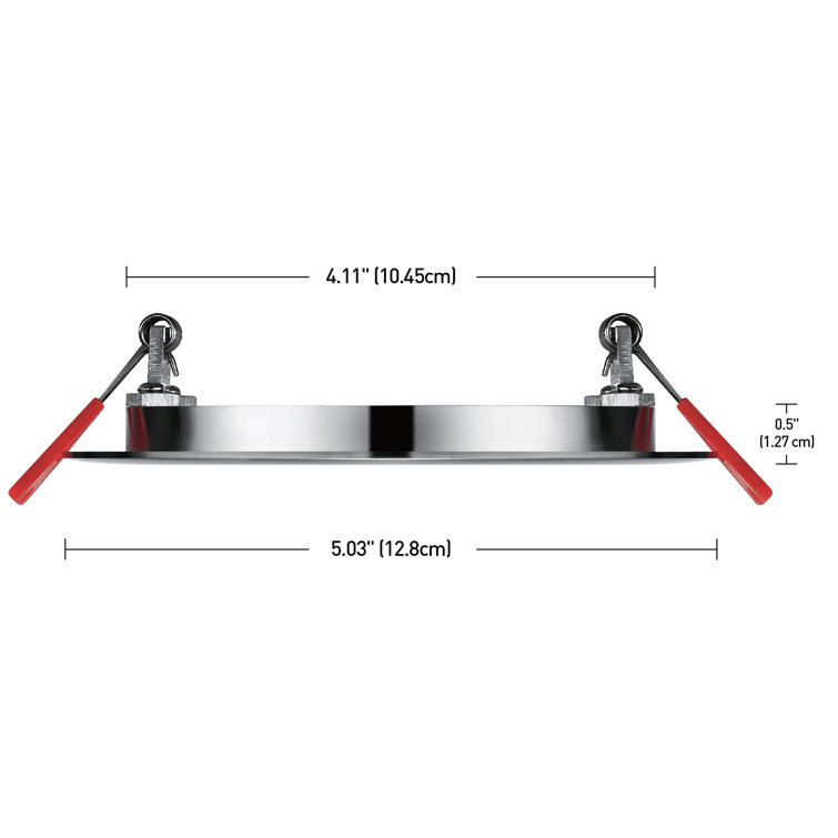Brushed Nickel Ultra Slim LED Recessed Lighting Kit, 4-Pack