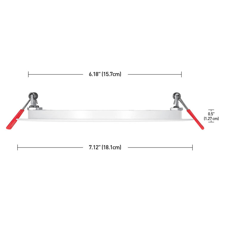 White Ultra Slim 6'' LED Recessed Lighting Kit, 4-Pack