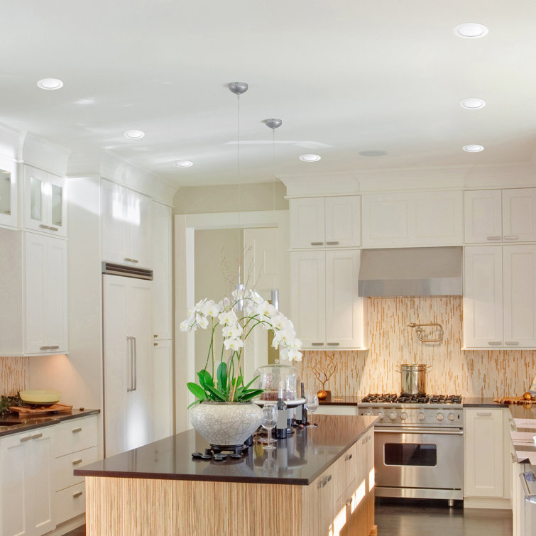 White Ultra Slim 6'' LED Recessed Lighting Kit, 4-Pack