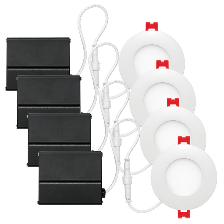 White Ultra Slim 3'' LED Recessed Lighting Kit