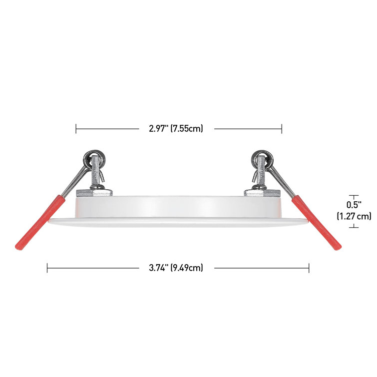 White Ultra Slim 3'' LED Recessed Lighting Kit