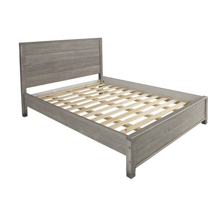 Baja Full/Double Driftwood Grey Solid Pine Platform Bed