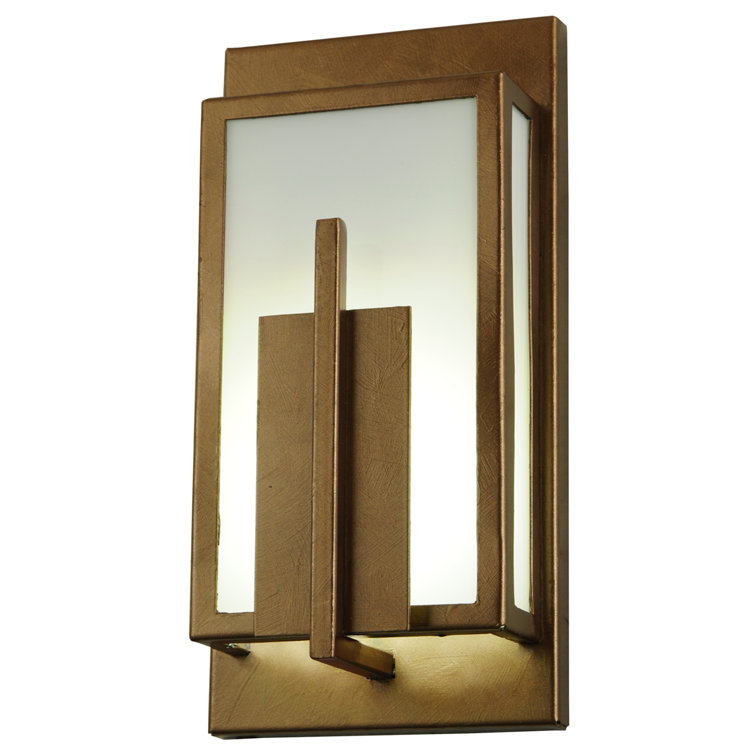 Gold Geometric Dimmable LED Wall Sconce