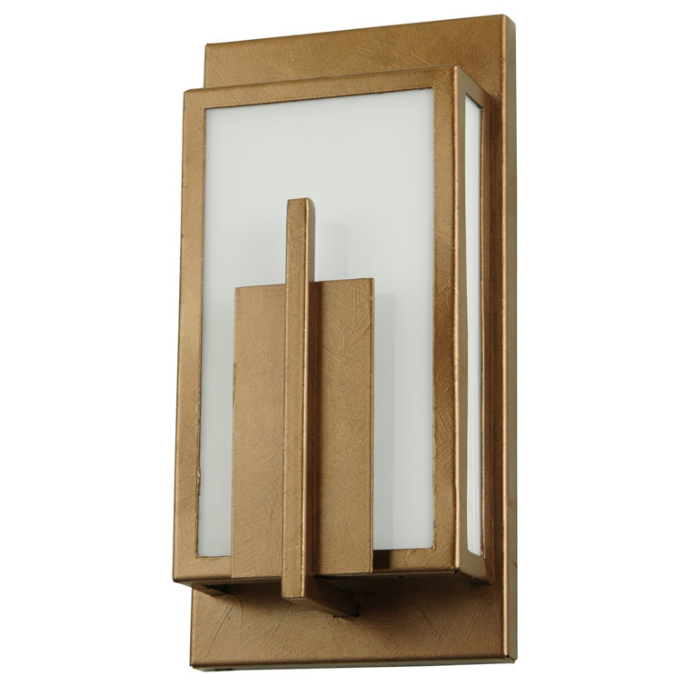 Gold Geometric Dimmable LED Wall Sconce