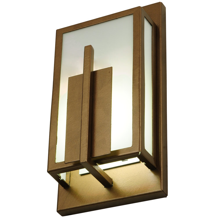 Gold Geometric Dimmable LED Wall Sconce