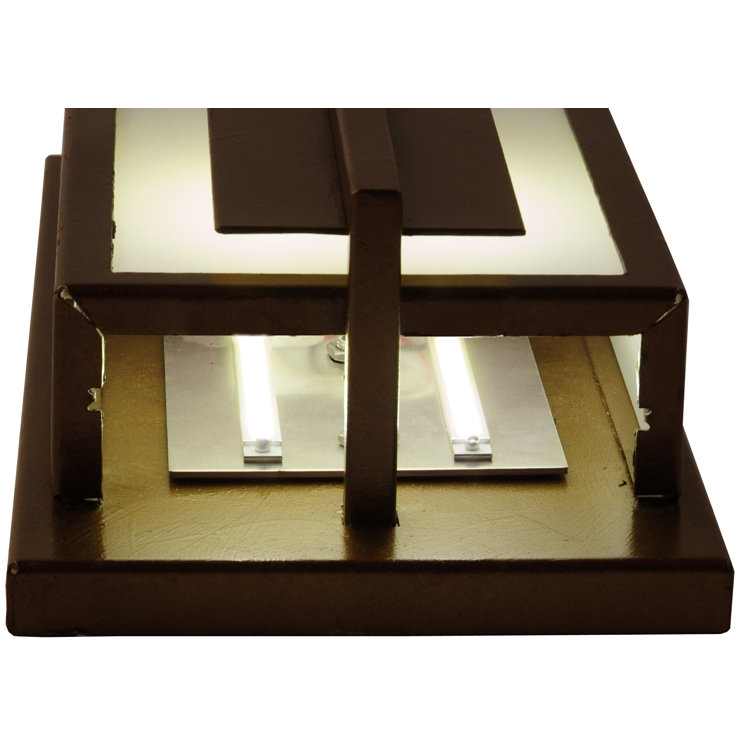 Gold Geometric Dimmable LED Wall Sconce