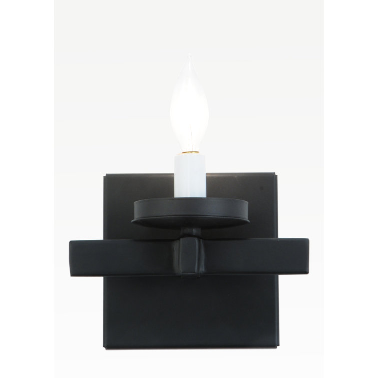 Tawnyrock Idalight Cylinder Blackwash 1-Light Dimmable Sconce