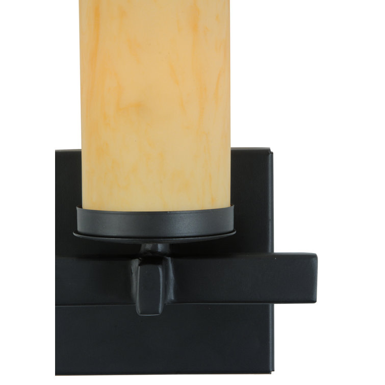 Tawnyrock Idalight Cylinder Blackwash 1-Light Dimmable Sconce