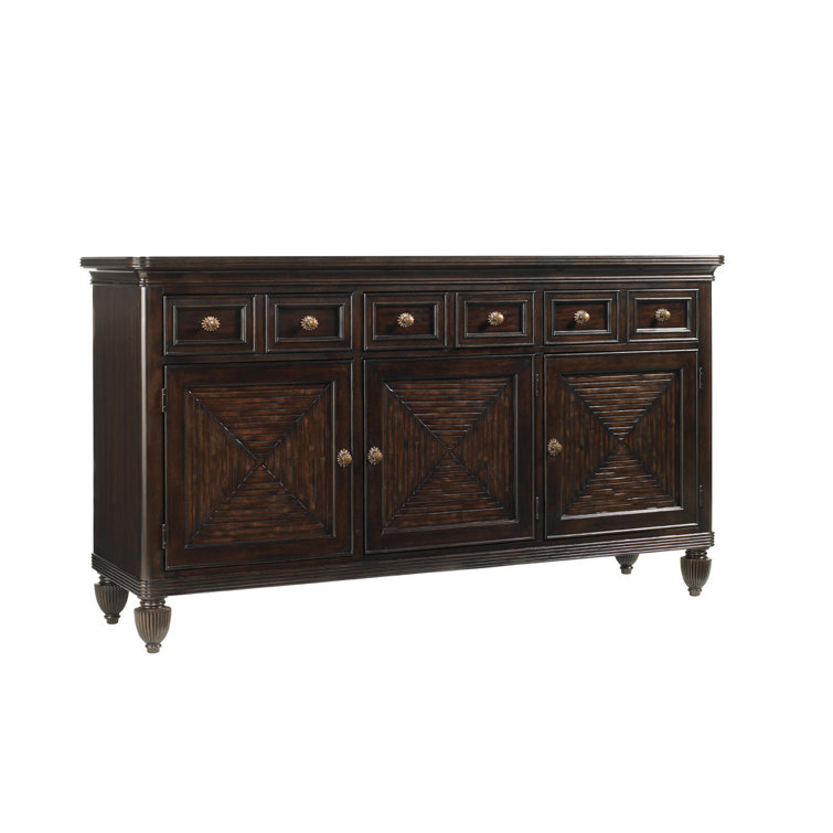 Royal Kahala 72" Brown Bamboo 3-Drawer Buffet