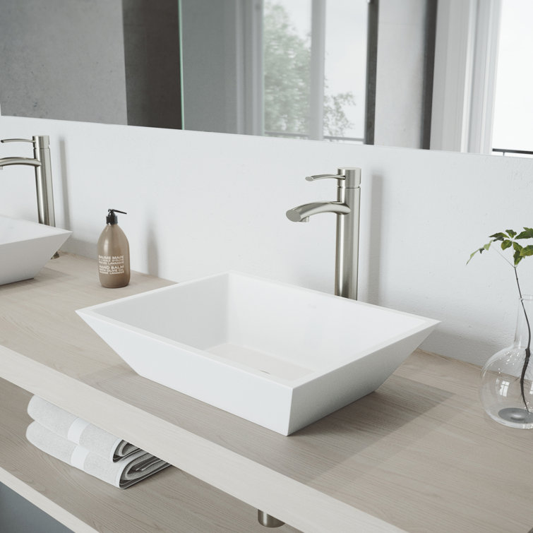 Elegant Brushed Nickel Single-Hole Vessel Bathroom Faucet