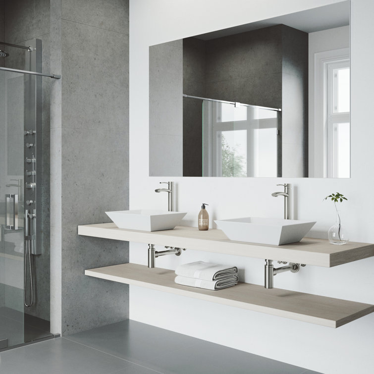 Elegant Brushed Nickel Single-Hole Vessel Bathroom Faucet