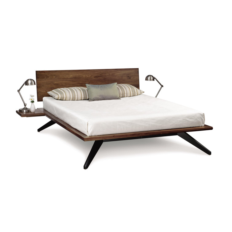 Eco-Friendly King-Sized Bed Frame in Walnut and Dark Chocolate Maple