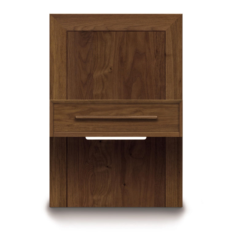 Autumn Cherry Solid Wood 1-Drawer Floating Nightstand