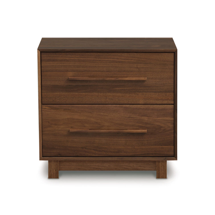 Sloane Natural Walnut 2-Drawer Minimalist Dresser