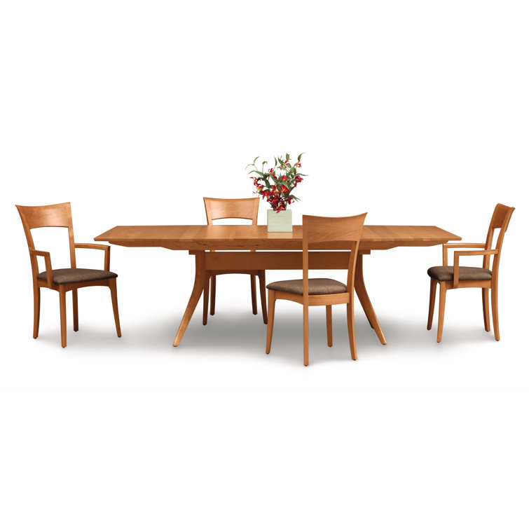 Catalina 66" Natural Cherry Mid-Century Modern Extendable Dining Table