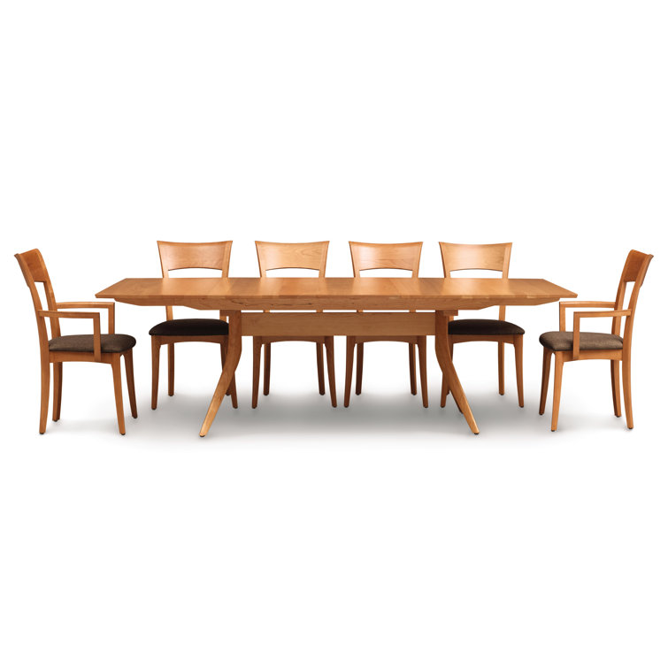 Catalina 66" Natural Cherry Mid-Century Modern Extendable Dining Table