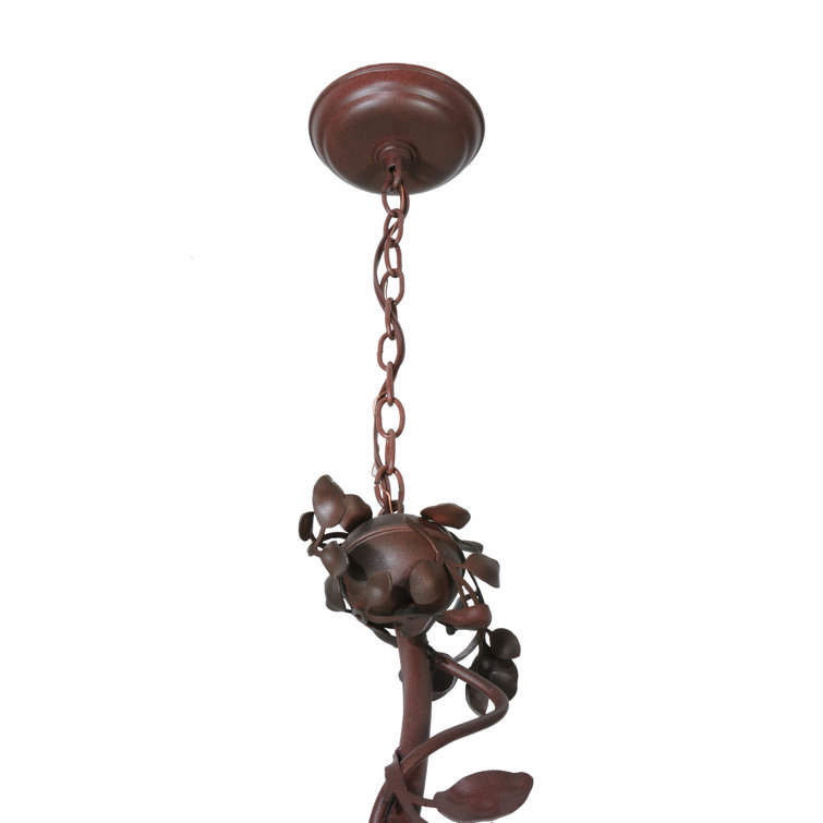 Vinca Vine Bronze 4-Light Traditional Plug-in Chandelier