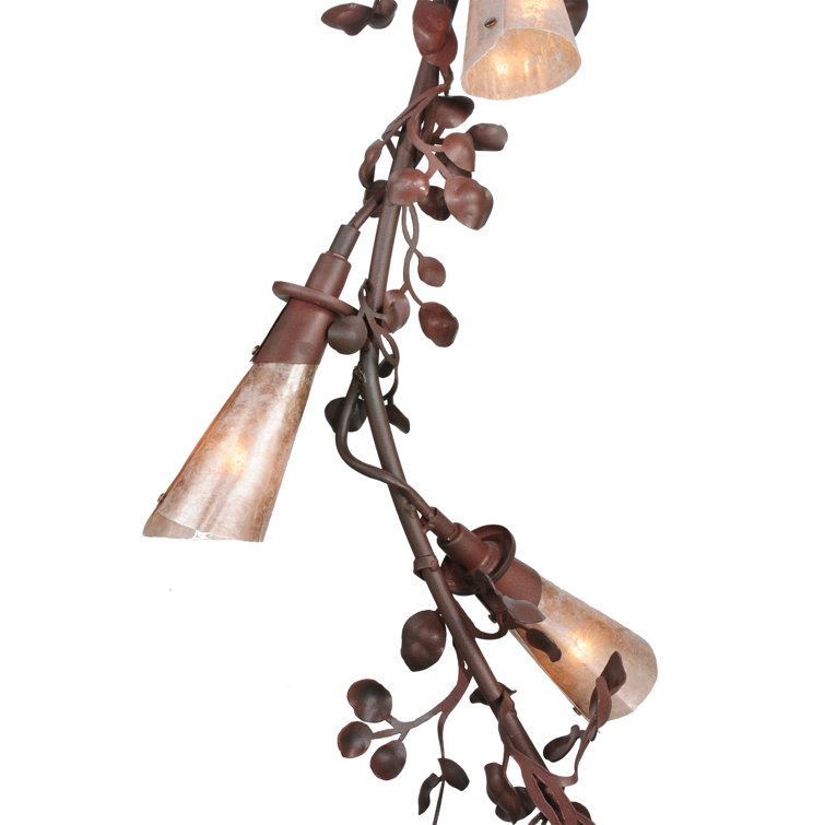 Vinca Vine Bronze 4-Light Traditional Plug-in Chandelier