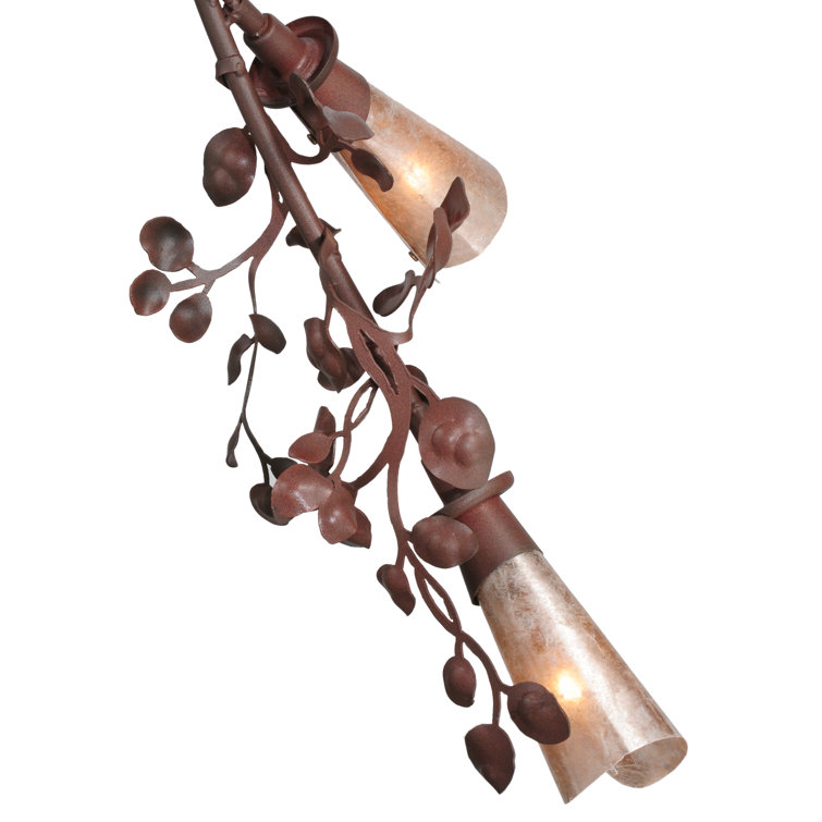 Vinca Vine Bronze 4-Light Traditional Plug-in Chandelier