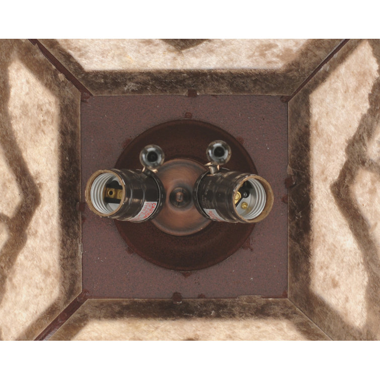 Rustic Mountain Gallop 15.5" Rust LED Pendant with Silver Mica Diffuser