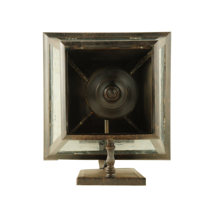 Rustic Brown 3-Light Dimmable Wall Sconce with Seeded Glass