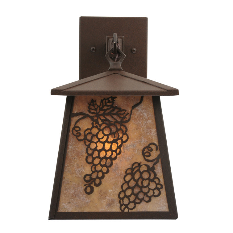 Cafe Noir 1-Light Silver Mica Grapes Vanity Sconce