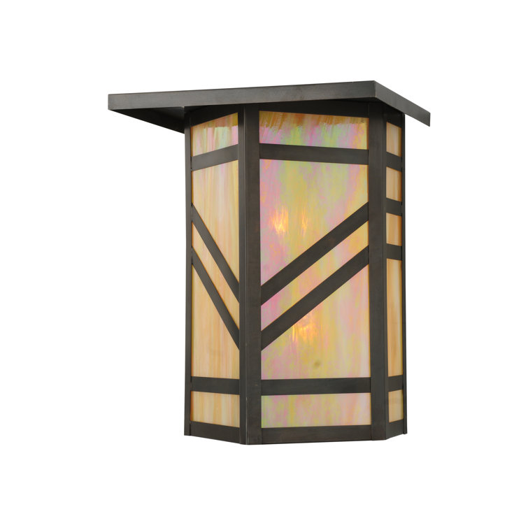 Santa Fe Mission Style 2-Light Craftsman Brown Wall Sconce