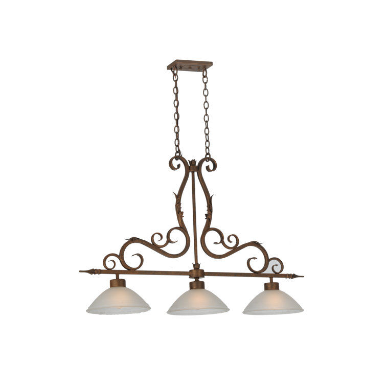 Elegant Antique Rust 3-Light LED Globe Pendant with White Scavo Glass