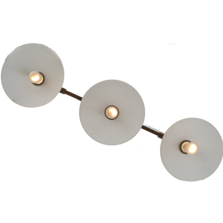 Elegant Antique Rust 3-Light LED Globe Pendant with White Scavo Glass