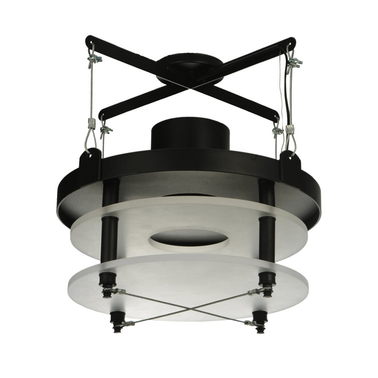 Atlantis 18" Black and Brass LED Pendant Light